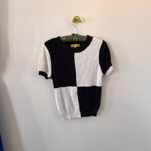 Circus NY Black n White Checkered Top